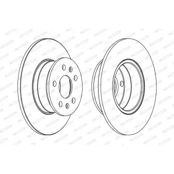 Jeu de 2 disques de frein avant FERODO DDF033