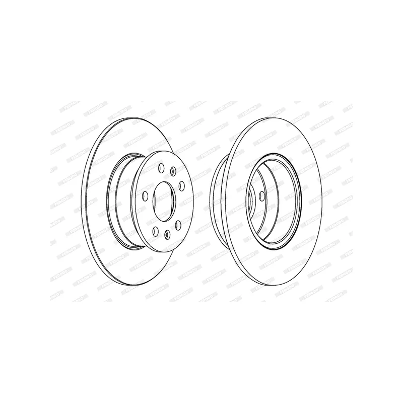 Jeu de 2 disques de frein avant FERODO DDF033