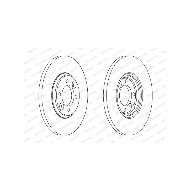 Jeu de 2 disques de frein arrière FERODO DDF034