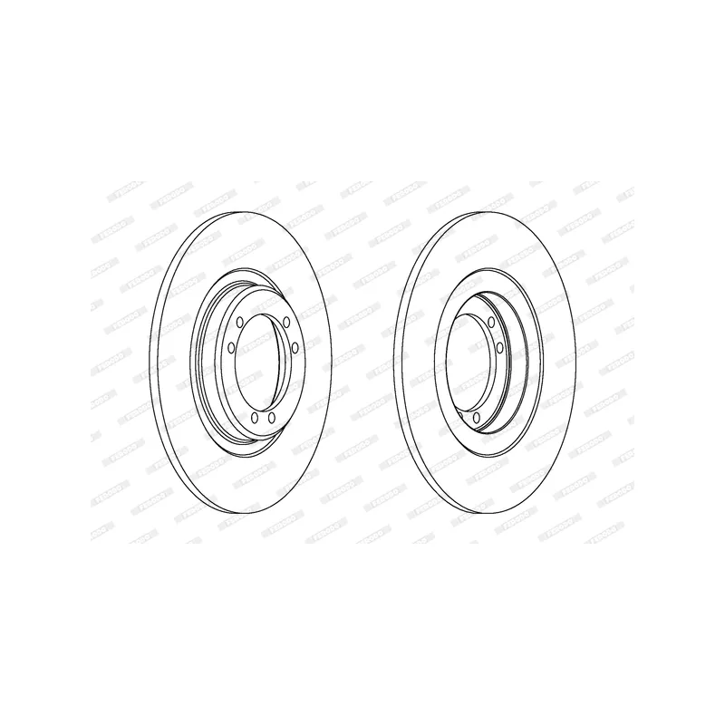 Jeu de 2 disques de frein avant FERODO DDF040