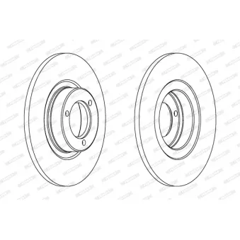 Jeu de 2 disques de frein avant FERODO DDF041