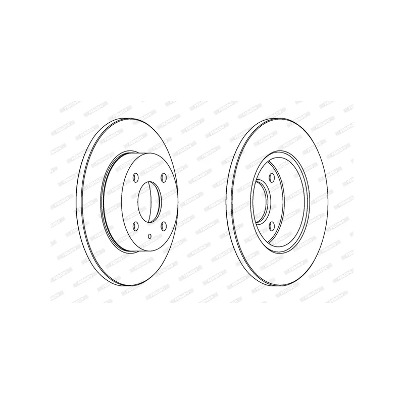 Jeu de 2 disques de frein avant FERODO DDF045