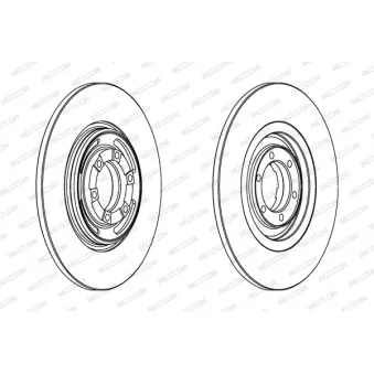 Jeu de 2 disques de frein avant FERODO DDF047