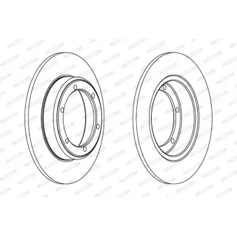 Jeu de 2 disques de frein arrière FERODO