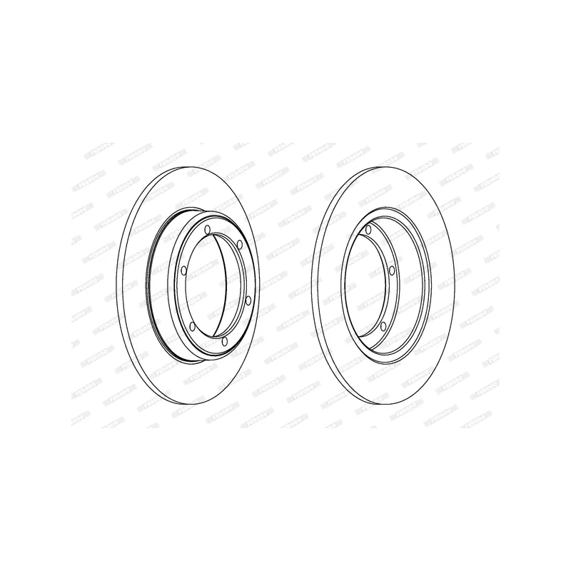 Jeu de 2 disques de frein arrière FERODO DDF060