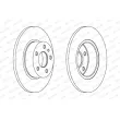 Jeu de 2 disques de frein arrière FERODO DDF067C - Visuel 2