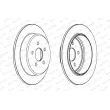 Jeu de 2 disques de frein arrière FERODO DDF1026 - Visuel 2