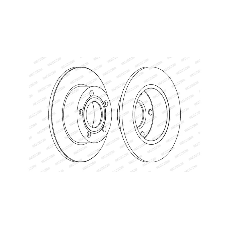 Jeu de 2 disques de frein arrière FERODO DDF1033