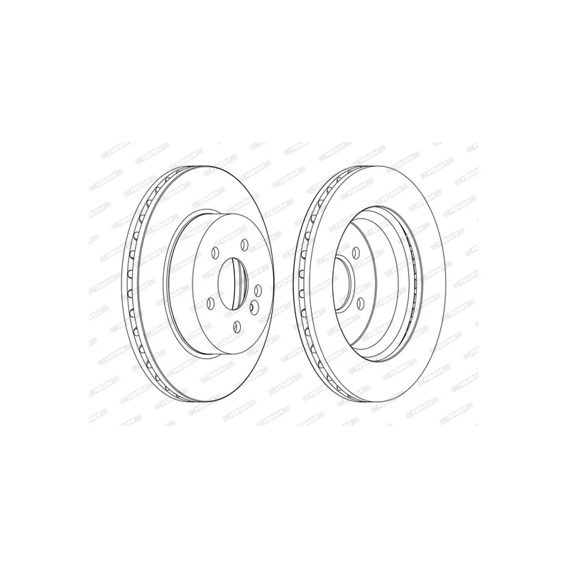 Jeu de 2 disques de frein avant FERODO DDF1036C