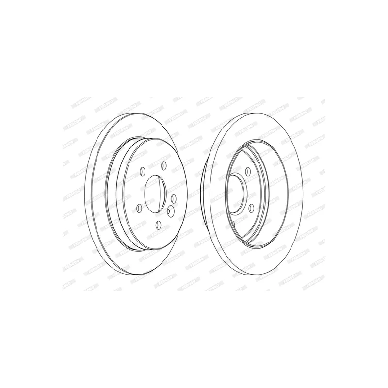 Jeu de 2 disques de frein arrière FERODO DDF1037C