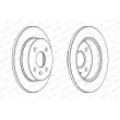 Jeu de 2 disques de frein arrière FERODO DDF1043 - Visuel 2