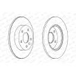 Jeu de 2 disques de frein arrière FERODO DDF1044 - Visuel 2