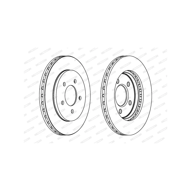 Jeu de 2 disques de frein arrière FERODO DDF1058C