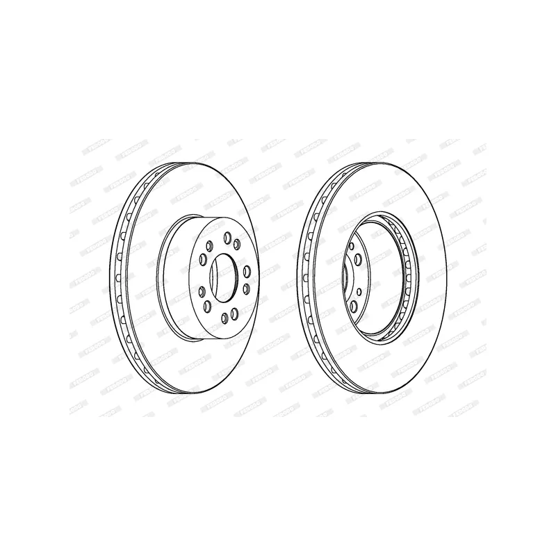 Jeu de 2 disques de frein avant FERODO DDF1061C-1