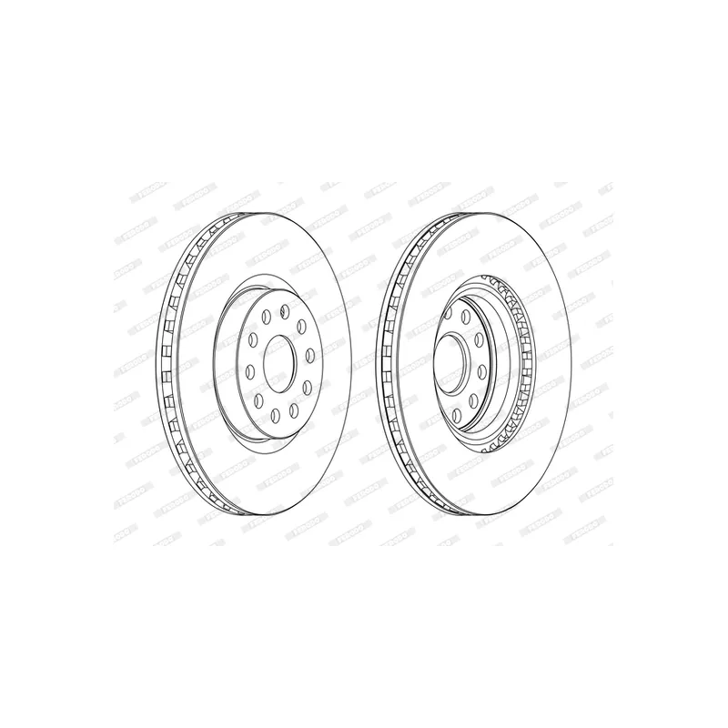 Jeu de 2 disques de frein avant FERODO DDF1062C