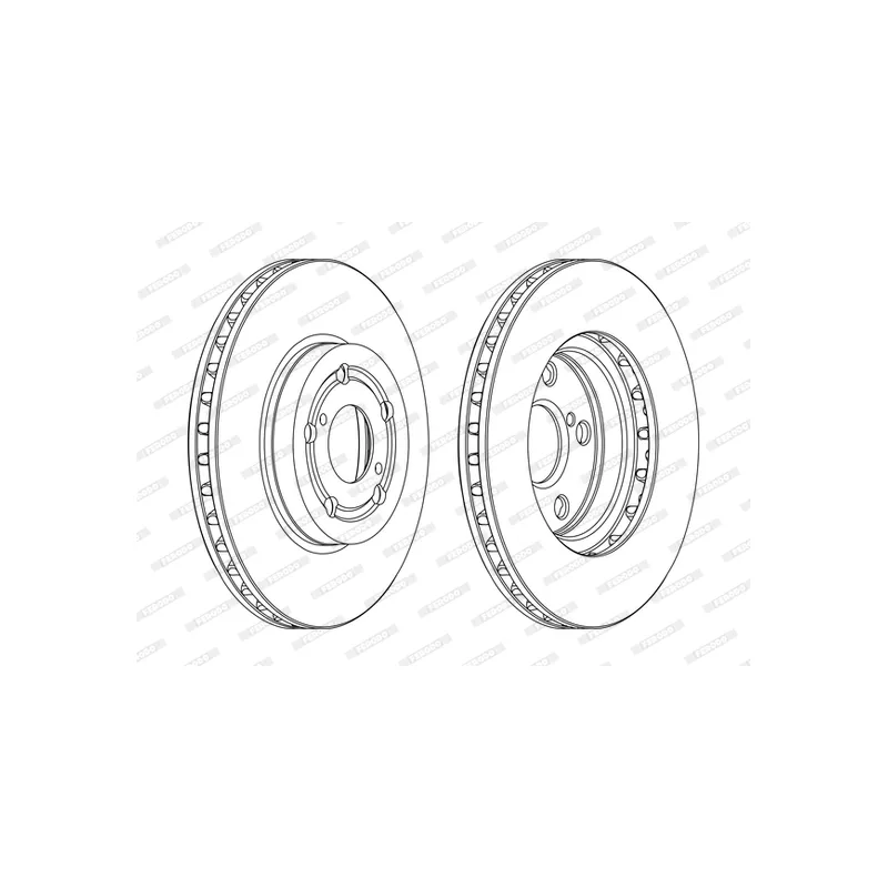 Jeu de 2 disques de frein avant FERODO DDF1064C