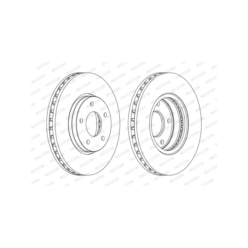 Jeu de 2 disques de frein avant FERODO DDF1069C