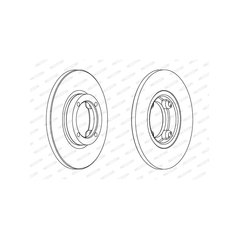 Jeu de 2 disques de frein avant FERODO DDF1076C