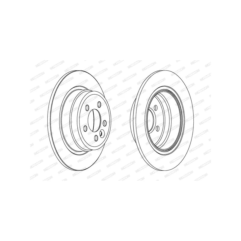 Jeu de 2 disques de frein arrière FERODO DDF1081