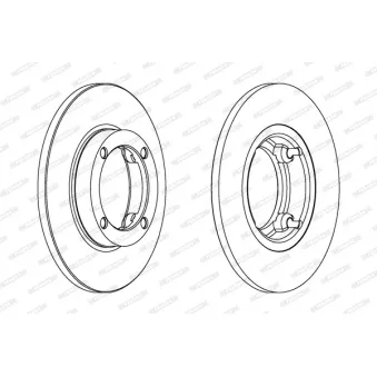 Jeu de 2 disques de frein avant FERODO DDF1098