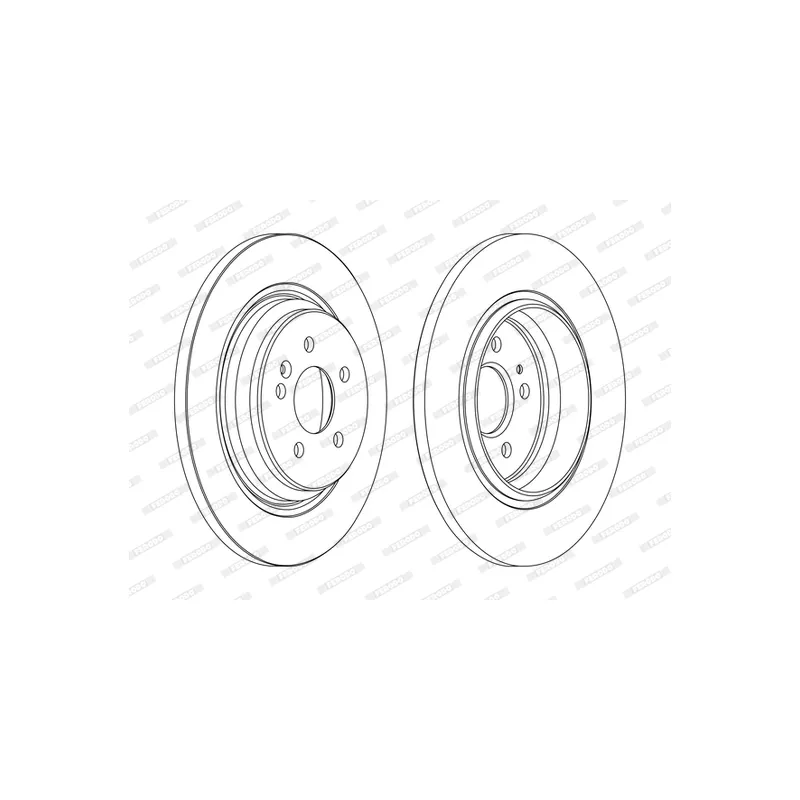 Jeu de 2 disques de frein arrière FERODO DDF1099C