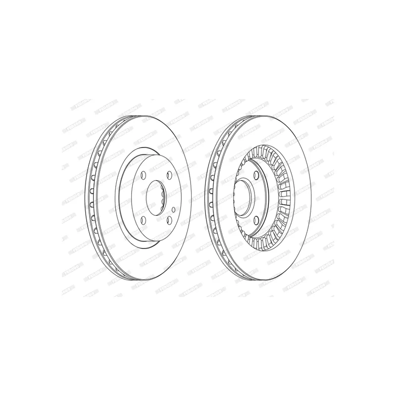 Jeu de 2 disques de frein avant FERODO DDF1105C