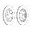 Jeu de 2 disques de frein arrière FERODO DDF1108 - Visuel 2
