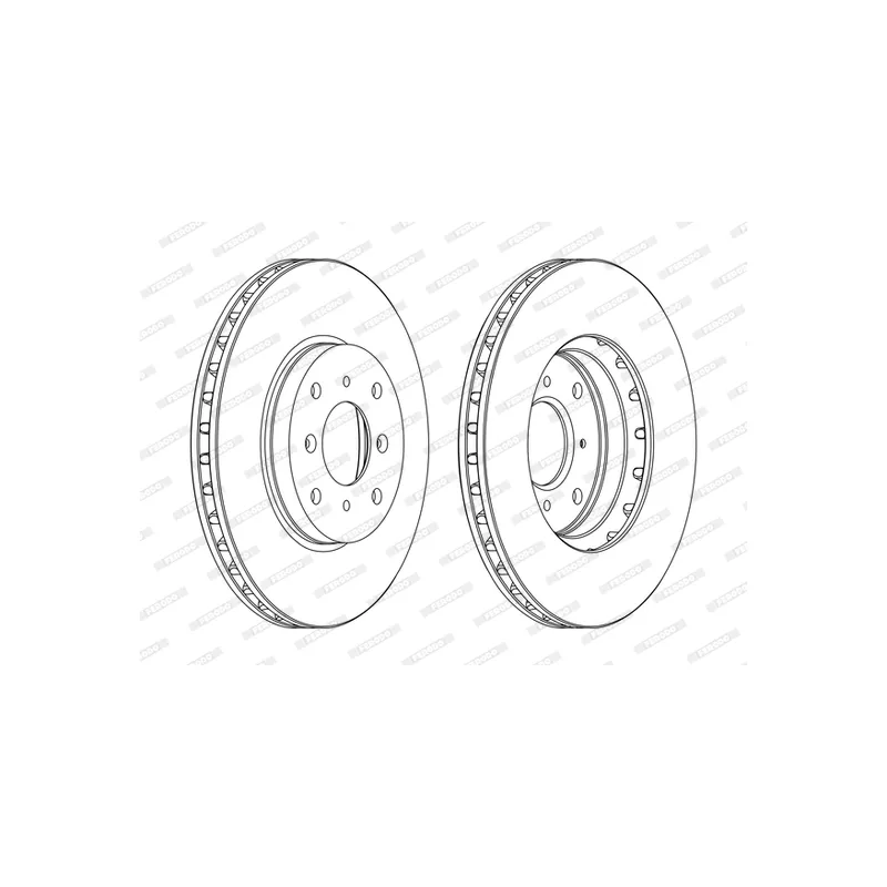 Jeu de 2 disques de frein avant FERODO DDF1119C