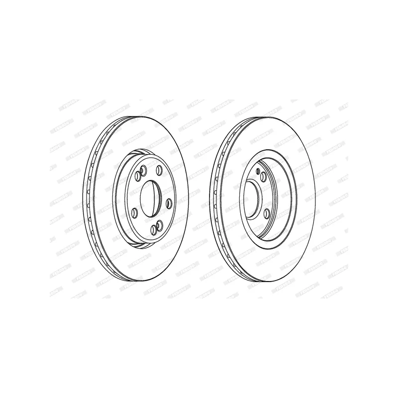 Jeu de 2 disques de frein avant FERODO DDF1123C