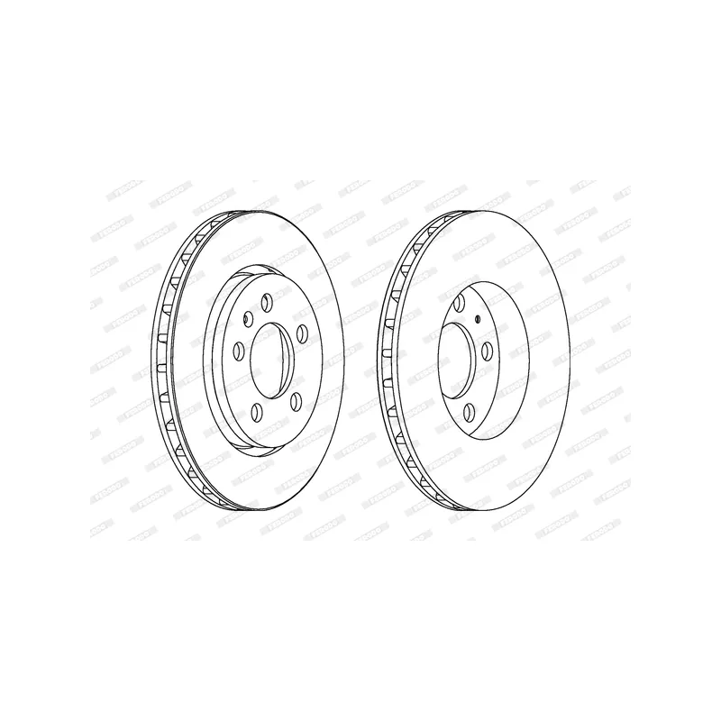 Jeu de 2 disques de frein arrière FERODO DDF1154C