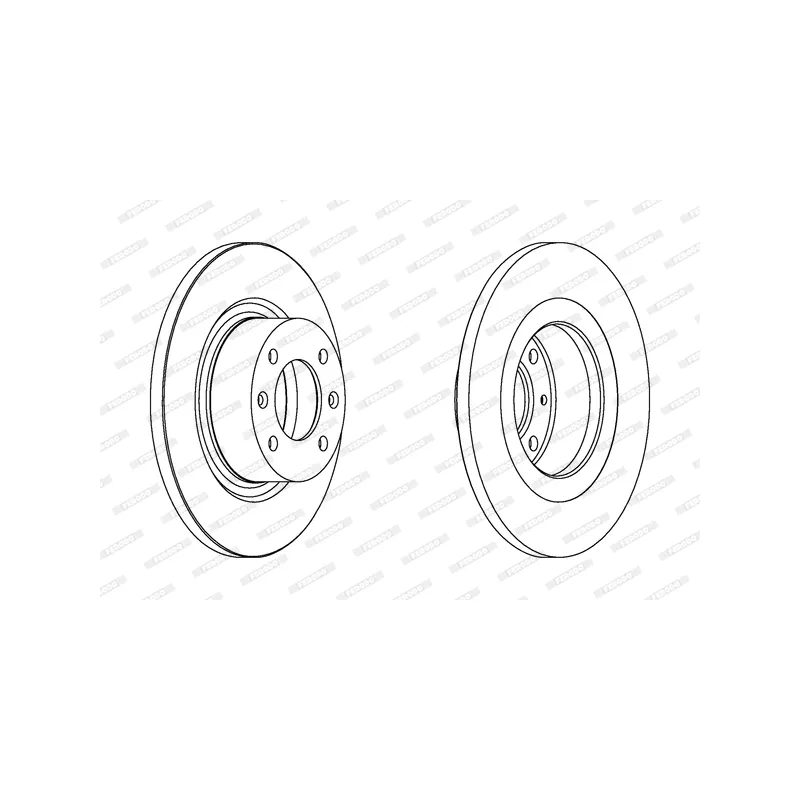 Jeu de 2 disques de frein arrière FERODO DDF1157C