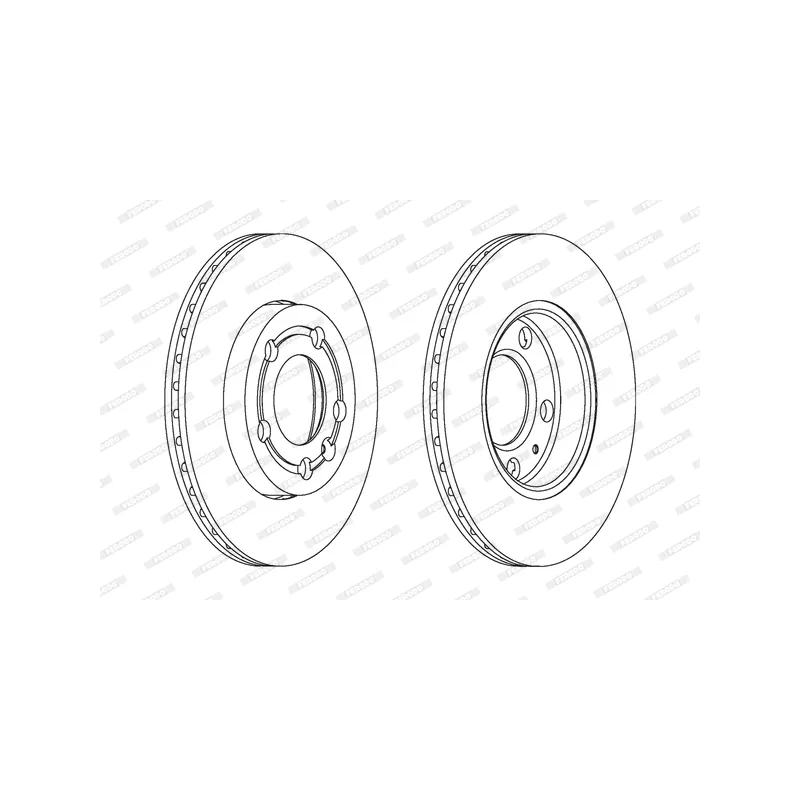 Jeu de 2 disques de frein avant FERODO DDF1164C