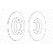 Jeu de 2 disques de frein arrière FERODO DDF1178 - Visuel 2