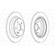 Jeu de 2 disques de frein arrière FERODO DDF1234C - Visuel 2