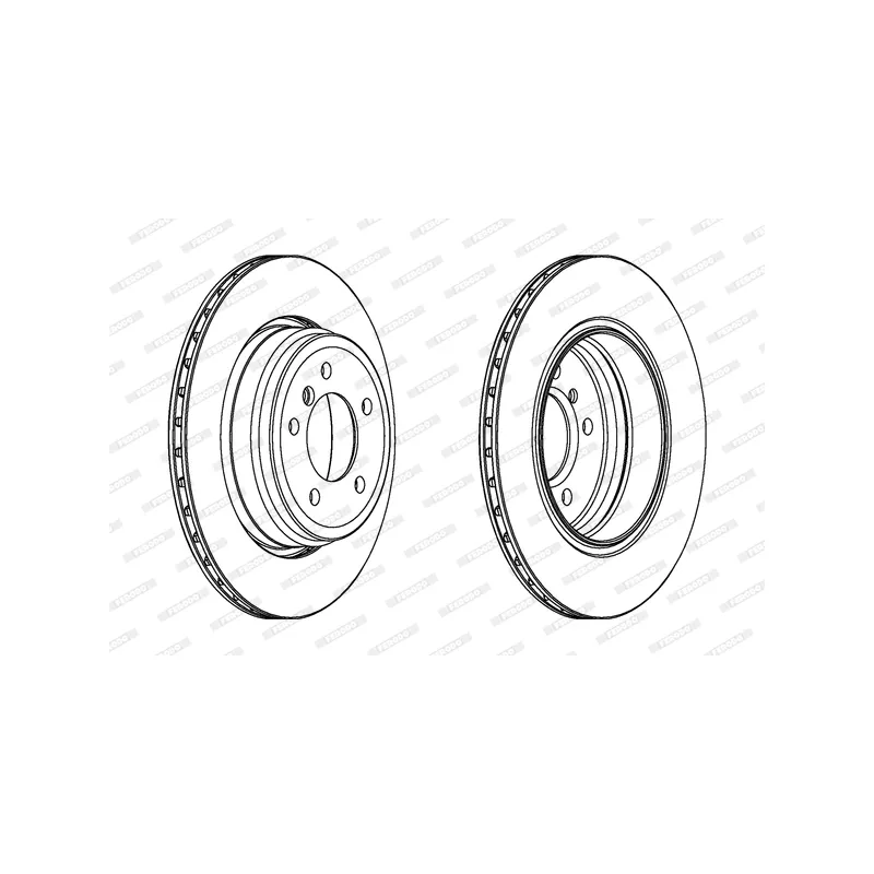 Jeu de 2 disques de frein arrière FERODO DDF1244C