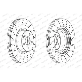 Jeu de 2 disques de frein avant FERODO DDF1248C