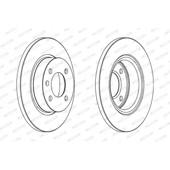 Jeu de 2 disques de frein arrière FERODO DDF1283