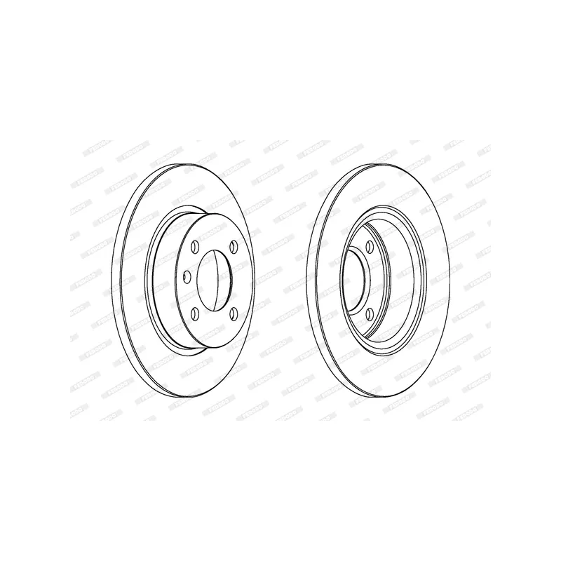 Jeu de 2 disques de frein arrière FERODO DDF1283