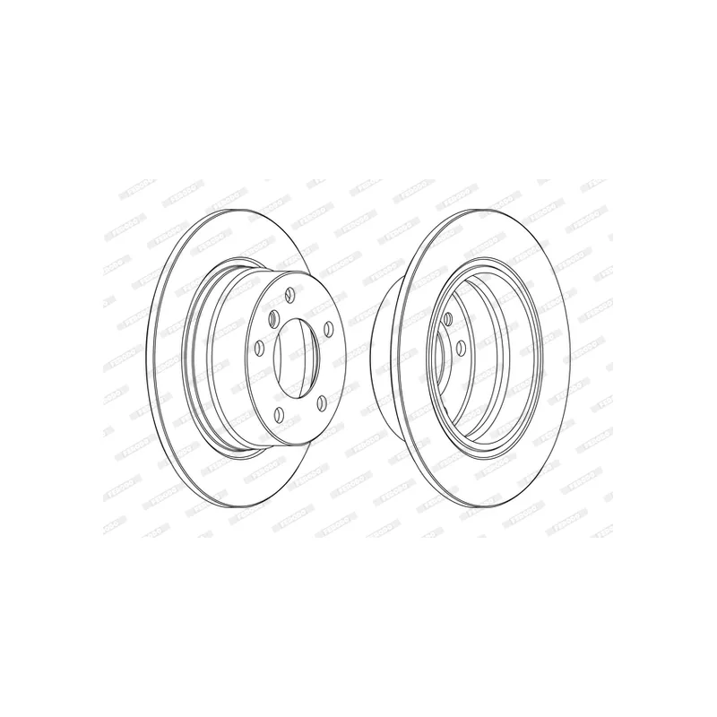 Jeu de 2 disques de frein arrière FERODO DDF1284C