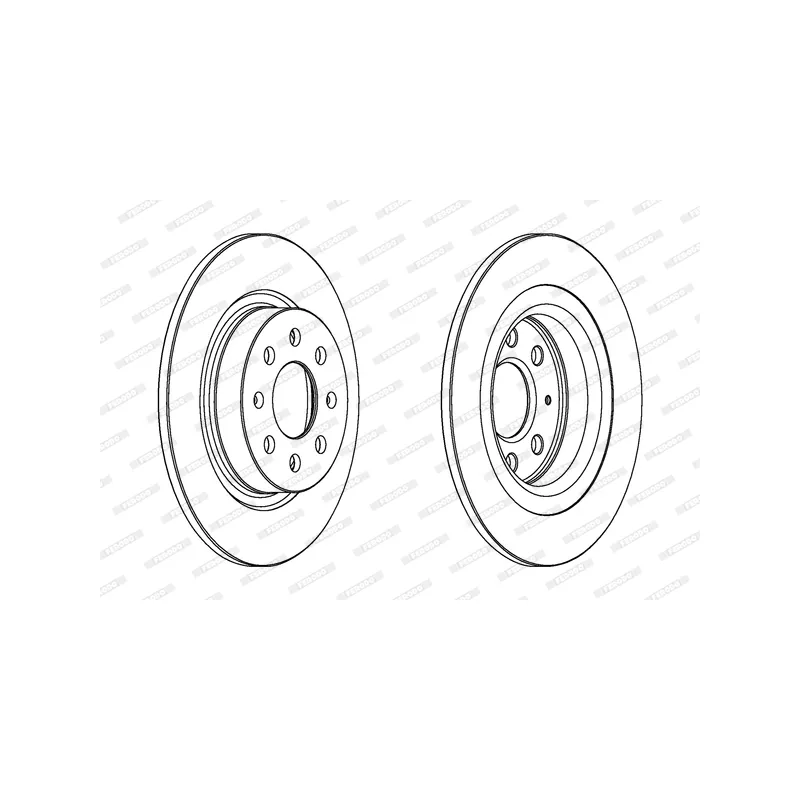 Jeu de 2 disques de frein arrière FERODO DDF1299