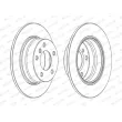 Jeu de 2 disques de frein arrière FERODO DDF1303C - Visuel 2