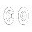 Jeu de 2 disques de frein arrière FERODO DDF1313 - Visuel 2