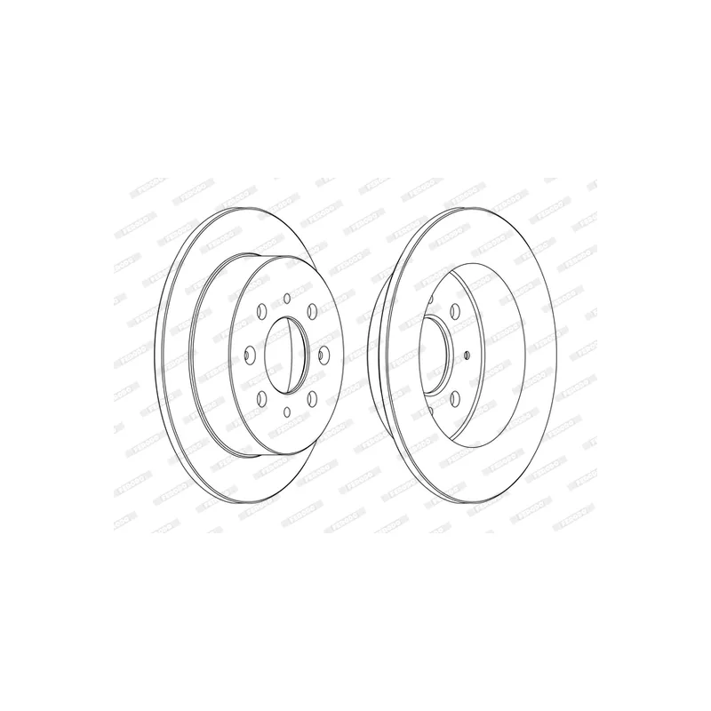 Jeu de 2 disques de frein arrière FERODO DDF1358C
