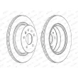 Jeu de 2 disques de frein arrière FERODO DDF1366C - Visuel 2