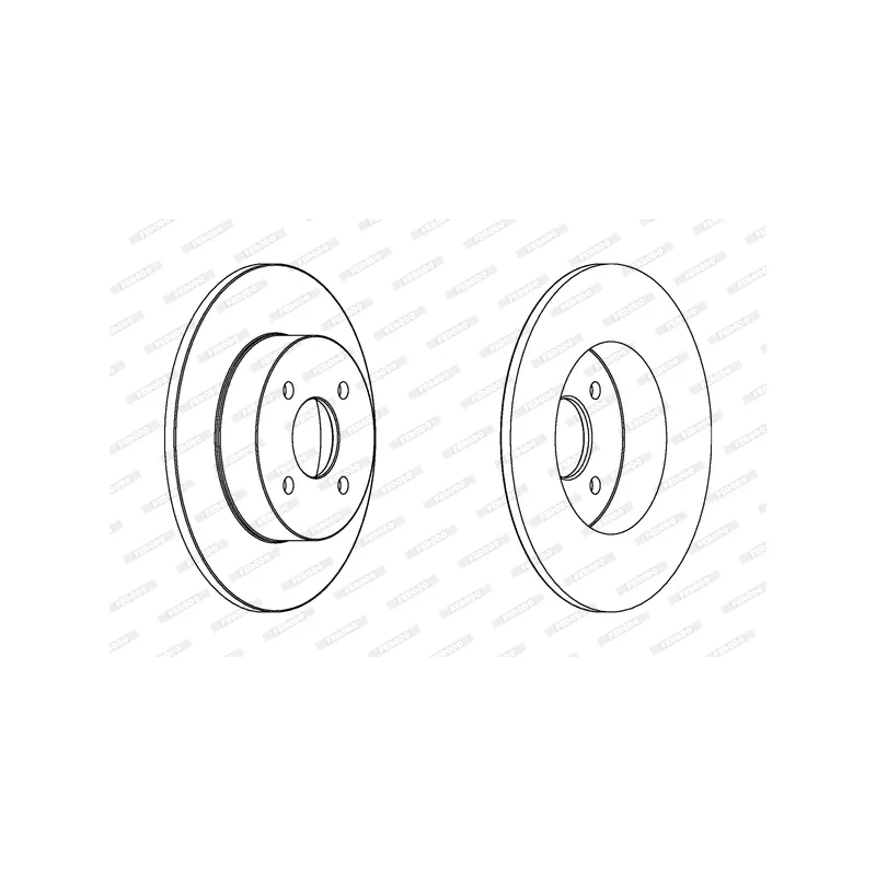 Jeu de 2 disques de frein arrière FERODO DDF1367