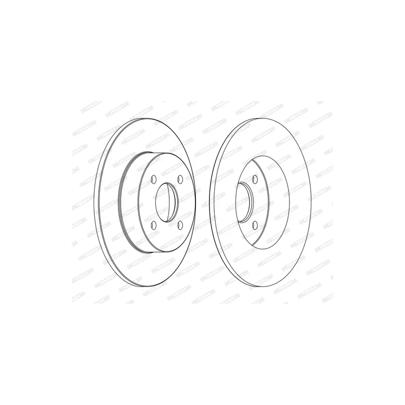 Jeu de 2 disques de frein arrière FERODO DDF1367C