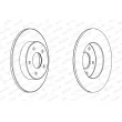 Jeu de 2 disques de frein arrière FERODO DDF1383 - Visuel 2