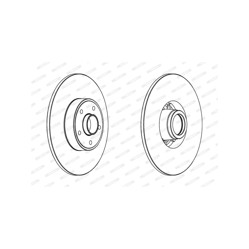 Jeu de 2 disques de frein arrière FERODO DDF1386