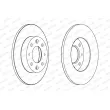 Jeu de 2 disques de frein arrière FERODO DDF1395 - Visuel 2