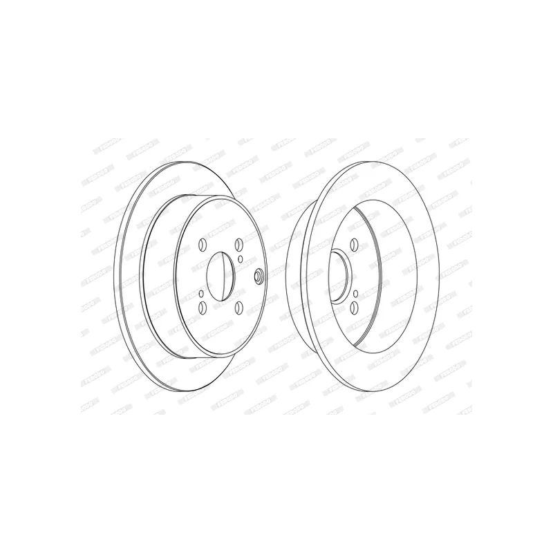Jeu de 2 disques de frein arrière FERODO DDF1409C